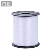 Curling Ribbon Roll(0.5CM*200M/White) on a black spool, perfect for gift wrapping and crafts.